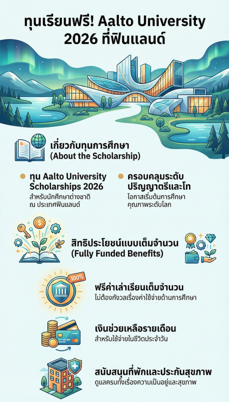 ทุนเรียนฟรี Aalto University ฟินแลนด์ (1)